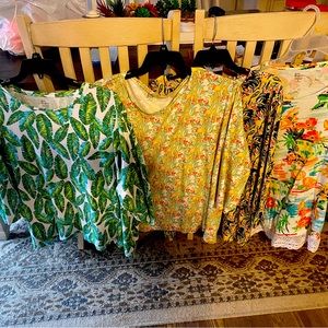 Bundle of 4 Kim Rogers 3/4 sleeve t-shirts size 4X. Excellent condition.